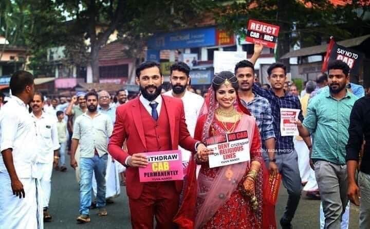 Couples use wedding photoshoots to protest against CAA and NRC