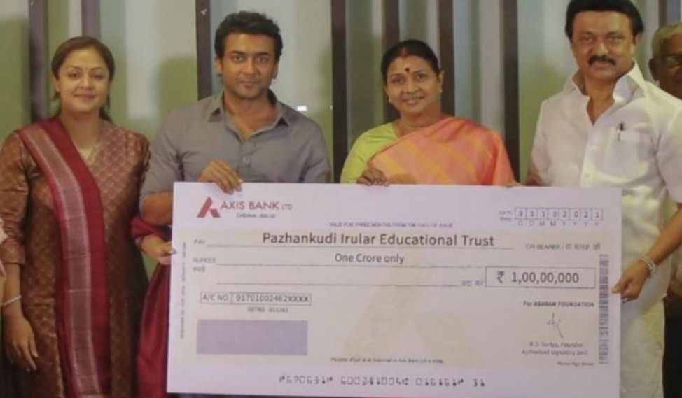 மாணவர்களின் படிப்புக்காக ஒரு கோடி வழங்கிய நடிகர் சூர்யா.!!