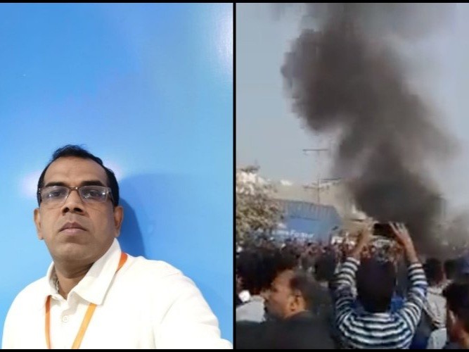 பாகிஸ்தானில் நடைபெற்ற பயங்கரம்! ஒரு மனிதனை உயிரோடு எரித்து கொலை! இதுதான் காரணம்!