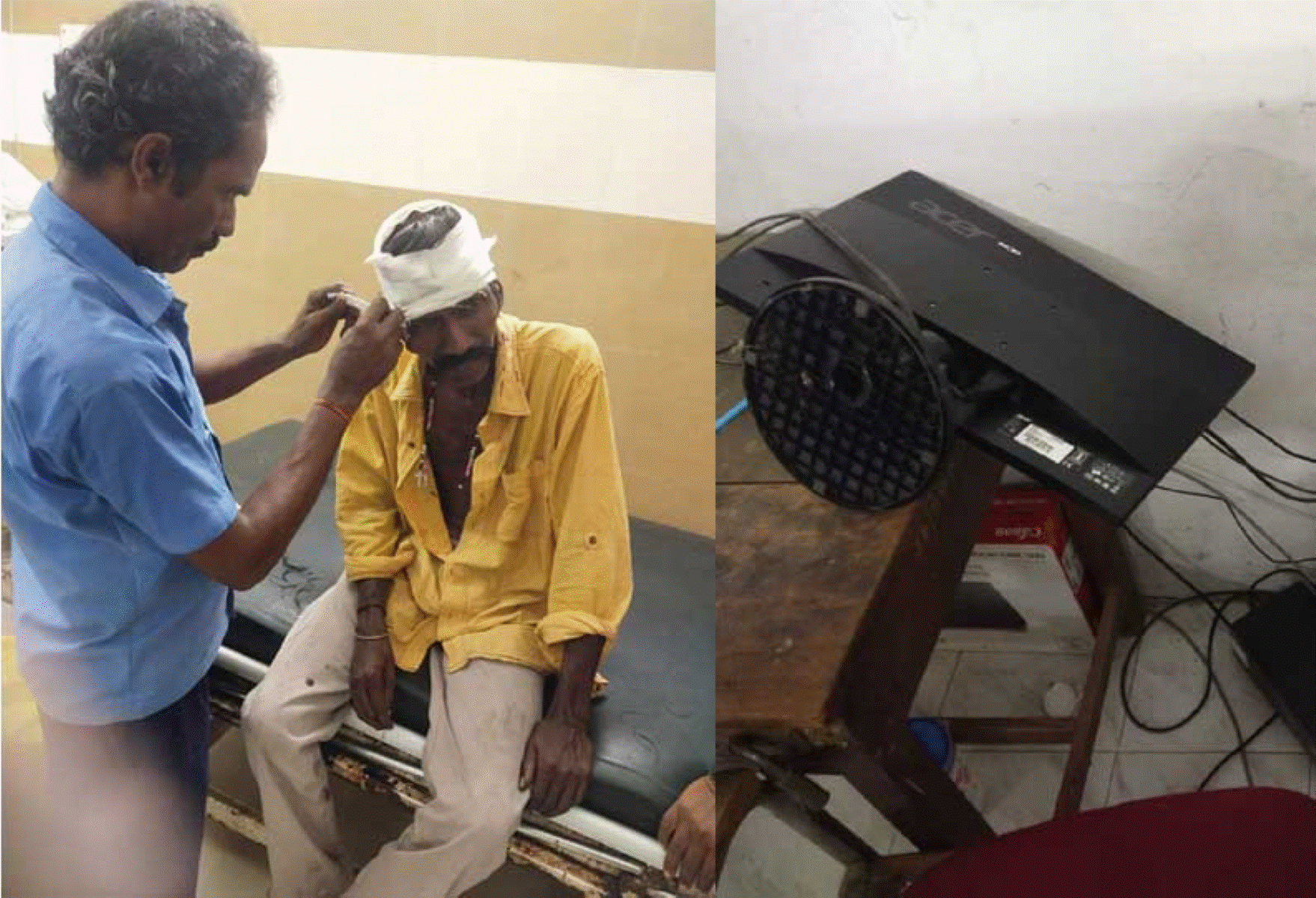 தொடர் மின்வெட்டால் ஆத்திரமடைந்த பொதுமக்கள்! உடைக்கப்பட்ட மின்வாரிய ஊழியரின் மண்டை!