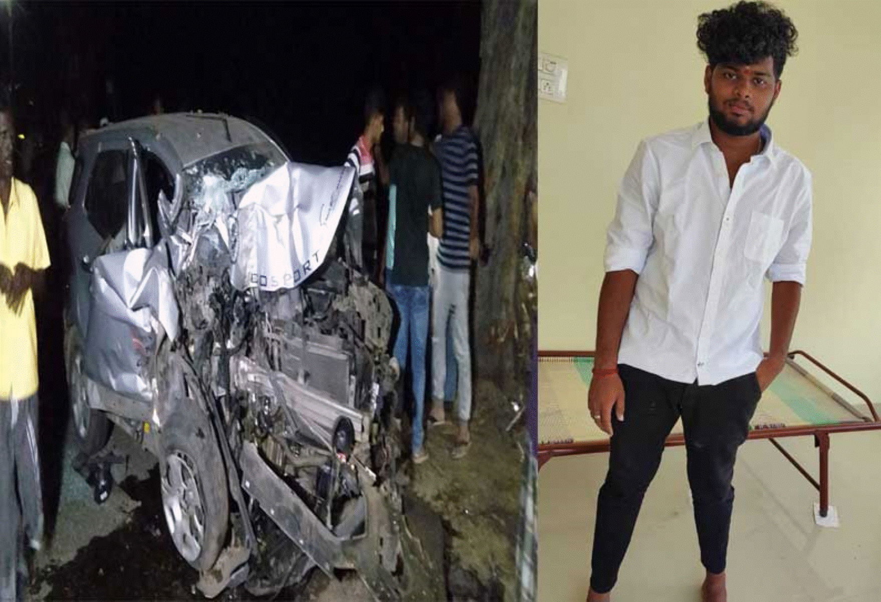 நள்ளிரவில் நண்பர்களிடையே கார் பந்தயம்! தாறுமாறாக ஓடிய கார் மரத்தில் மோதி ஒருவர் உயிரிழப்பு!