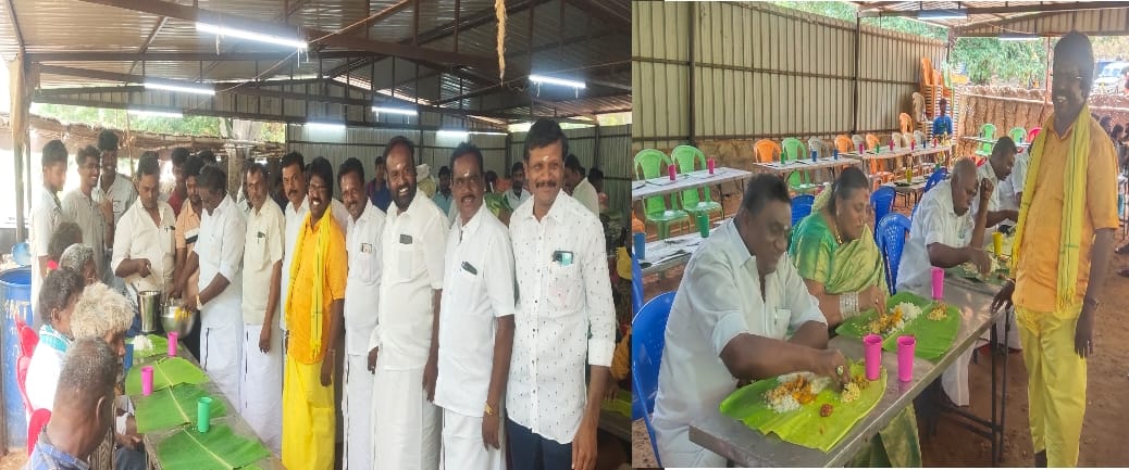 புது கருப்பசாமி கோவிலில் அன்னதான நிகழ்ச்சி! ஆண்டிபட்டி எம்எல்ஏ மகாராஜன்  நிகழ்ச்சியை துவக்கி வைத்தார்!