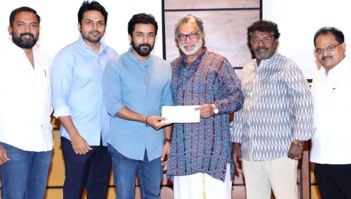 விருமன் ரிலீஸ்… நடிகர் சங்கத்துக்கு 25 லட்ச ரூபாயைக் கொடுத்த சூர்யா & கார்த்தி