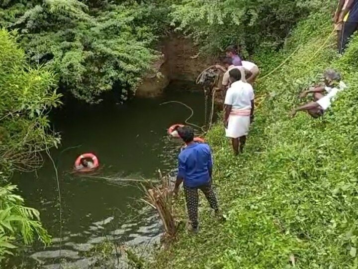 120 அடி கிணற்றுக்குள் பாய்ந்த கார்! மூன்று பேரை மீட்கும்  பணி தீவிரம்!