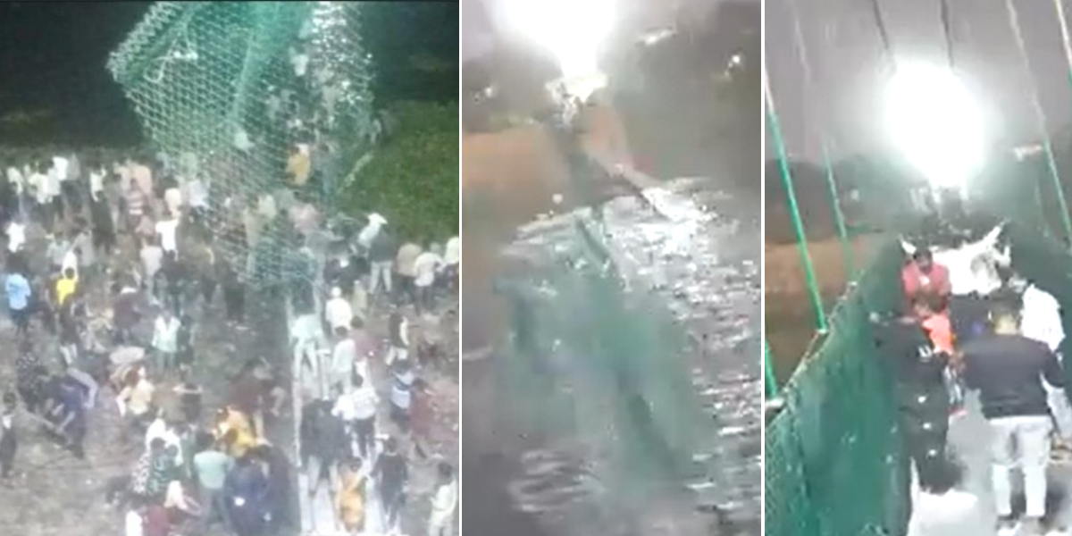 தொங்கும் பாலம் அறுந்து விழுந்த சிசிடிவி காட்சி! 140 பேர்களின் உடல் சடலமாக மீட்பு!