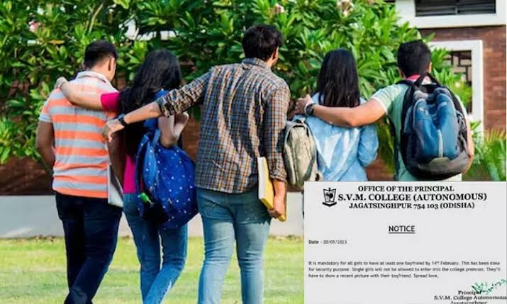 பாய் பிரண்ட் கட்டாயம்! சிங்கிள் அனுமதி இல்லை கல்லூரி முதல்வர் விடுத்த பரபரப்பு நோட்டீஸ்! 