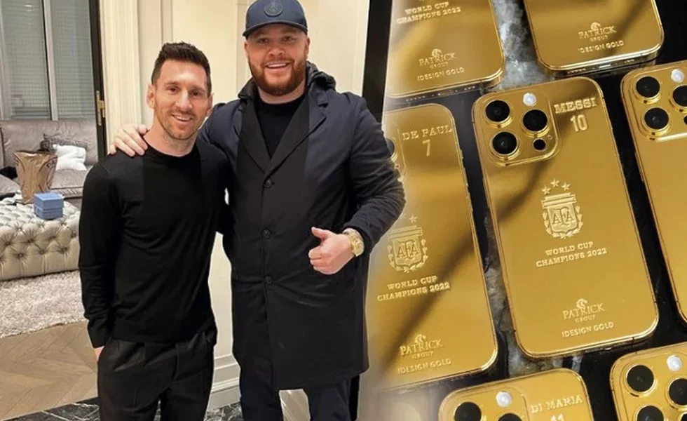 1.5 கோடி மதிப்பில் 35 பேருக்கு தங்கத்தில் ஐபோன்!! மெஸ்ஸியின் அசத்தல் கிஃப்ட் !!