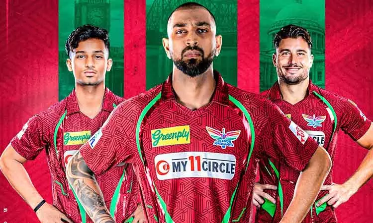 குஜராத்தை தொடர்ந்து புதிய ஜெர்சியில் களமிறங்கும் லக்னோ!! 