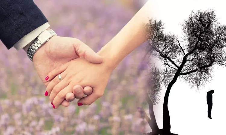 தூக்கிட்டு மனைவி தற்கொலை!! வரதட்சணை என புகார் கூறியதால் மறுநாள் மனைவி சமாதி அருகில்   கணவர் செய்த அதிர்ச்சி செயல்!! 