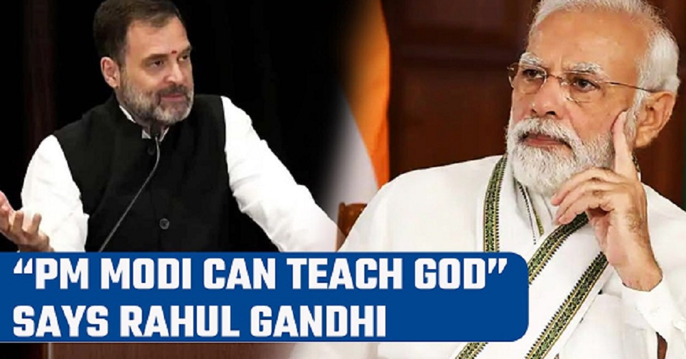 பிரபஞ்சம் எப்படி இயங்குகிறது என்று கடவுளுக்கே பாடம் எடுப்பார்! பிரதமர் மோடி குறித்து இராகுல் காந்தி விமர்சனம்!!