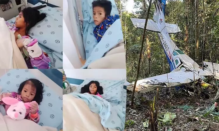 அடர்ந்த காட்டில் 4 குழந்தைகளுடன் சென்ற விமானம்  விபத்து!!  40 நாட்களுக்கு பின்னர் நேர்ந்த அதிசயமான சம்பவம்!!