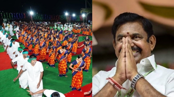 பாரம்பரிய கலையான வள்ளி கும்மியாட்டத்தை தொடங்கி வைத்த எடப்பாடி பழனிசாமி